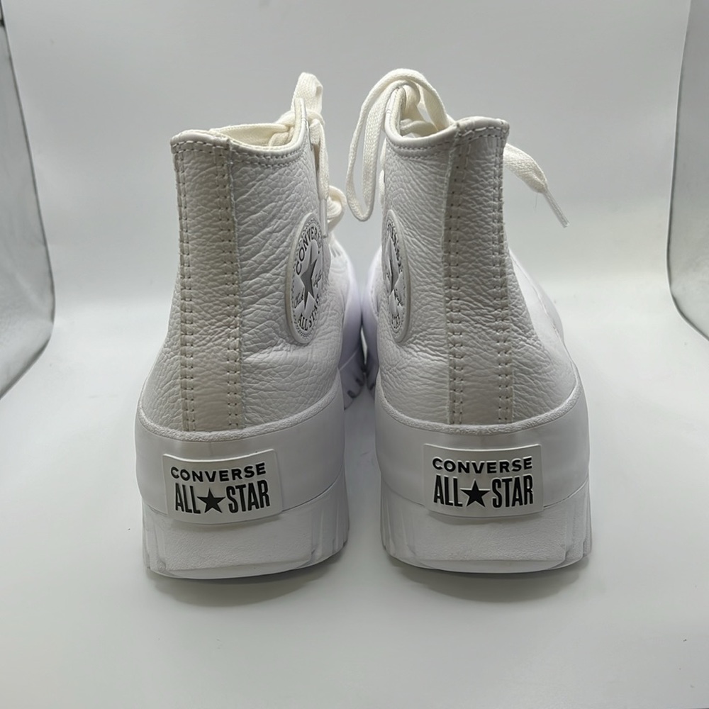 NWT Converse Lugged 2.0 Platform Shoe Sneakers High Top White Leather Womens 10 - Picture 4 of 13